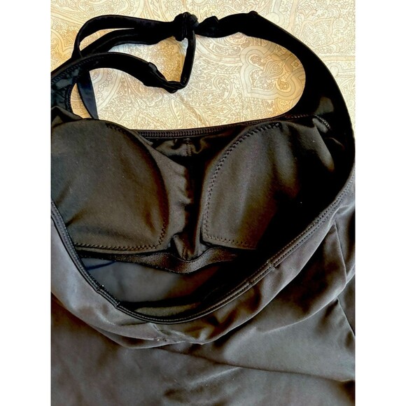 Hapari Black Swim Halter Tank Top, Bra Shelf Removable Pads, Open Back Size S - Picture 4 of 6